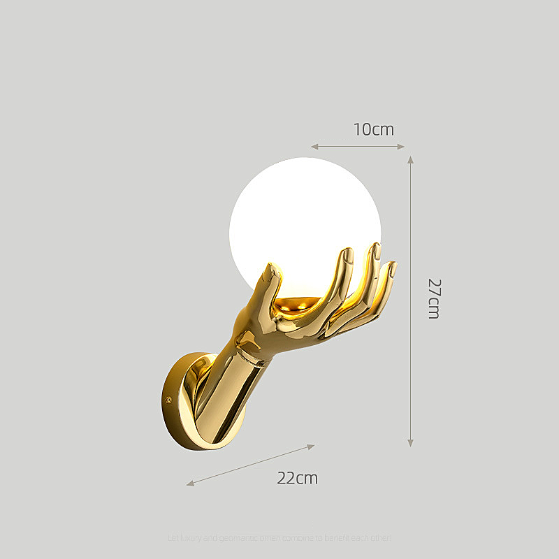 Globe On Hand wall Light