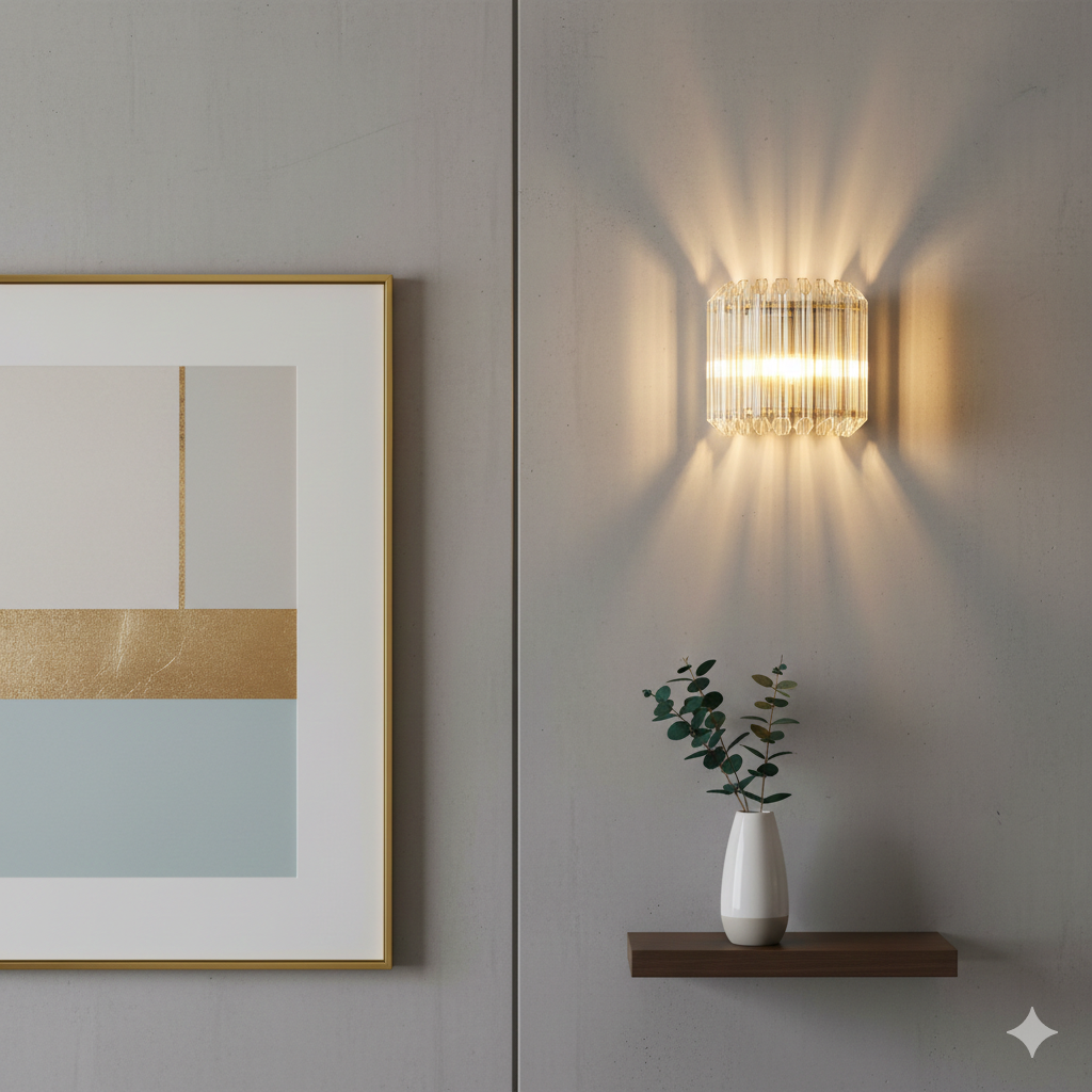 Lightsloom Luxe Crystal Wall Sconce