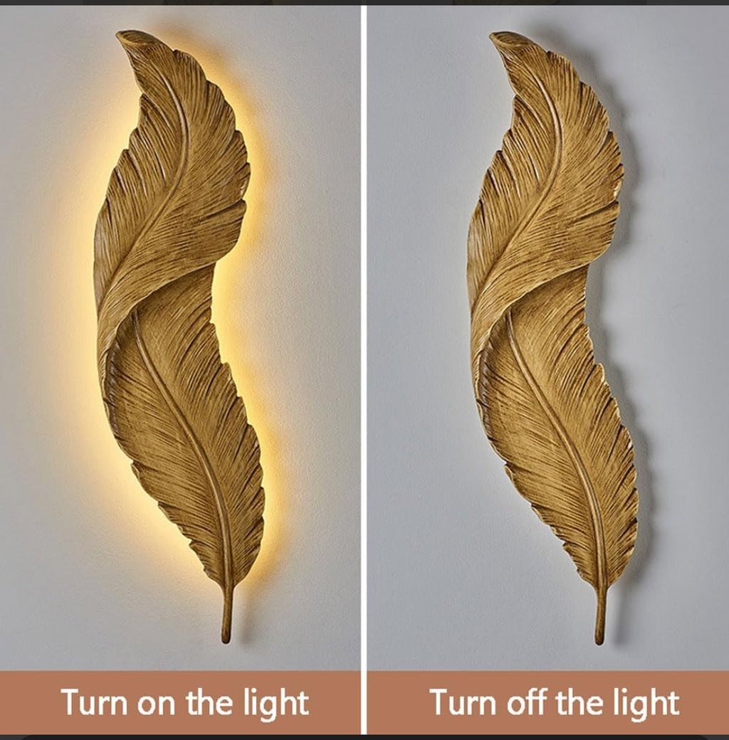 Leaf Gold Colour Wall Light