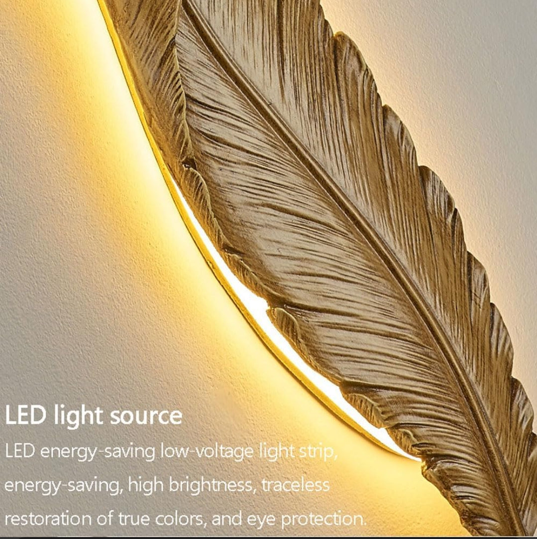 Leaf Gold Colour Wall Light