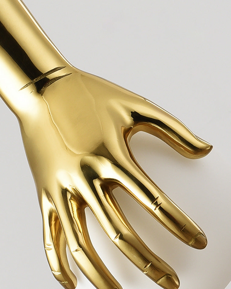 Midas Touch Sculptural Gold Hand Pendant Lamp
