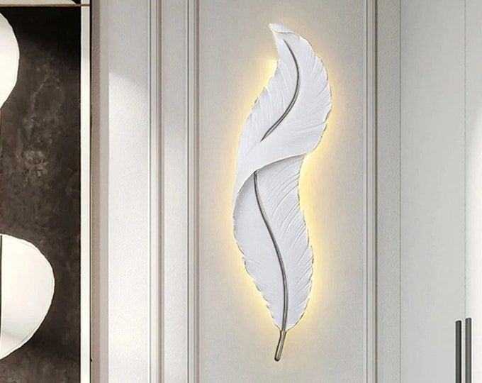 Leaf White Colour Wall Light