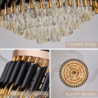 Lightsloom Black Gold Pipe Fandelier